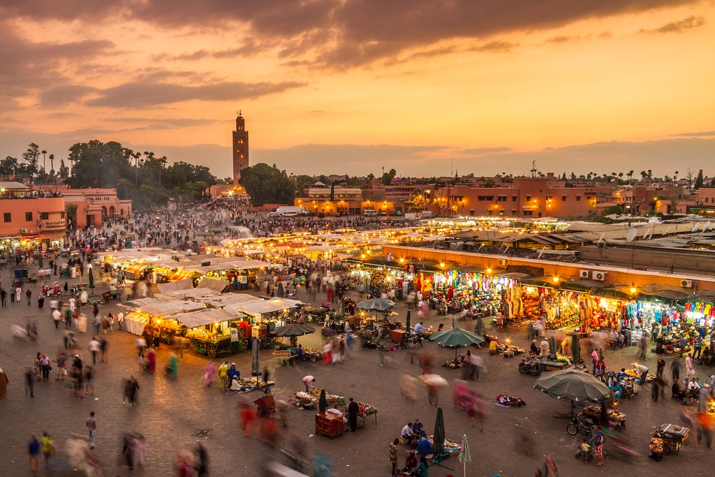 Marrakech medina architecture, a common detour on a Morocco itinerary